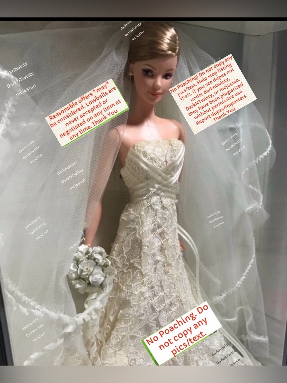 Rare MIB NRFB Carolina Herrera Gold Label Barbie 1 OWNER NO PLAY NO DISPLAY